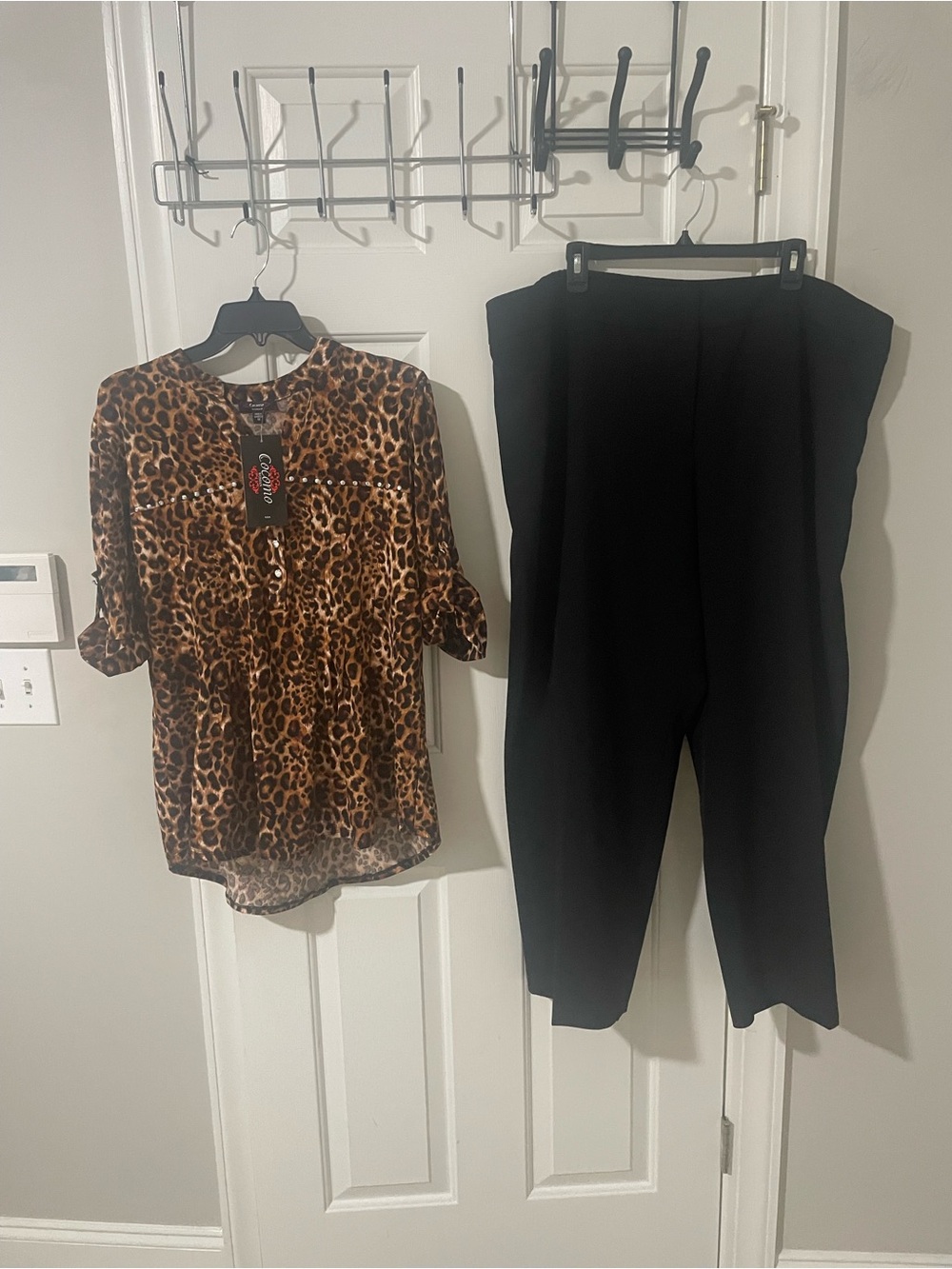 Black Kasper 24w Trousers cocomo Leo po and print 2x too nwt